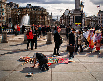 Trafalgar Square in London